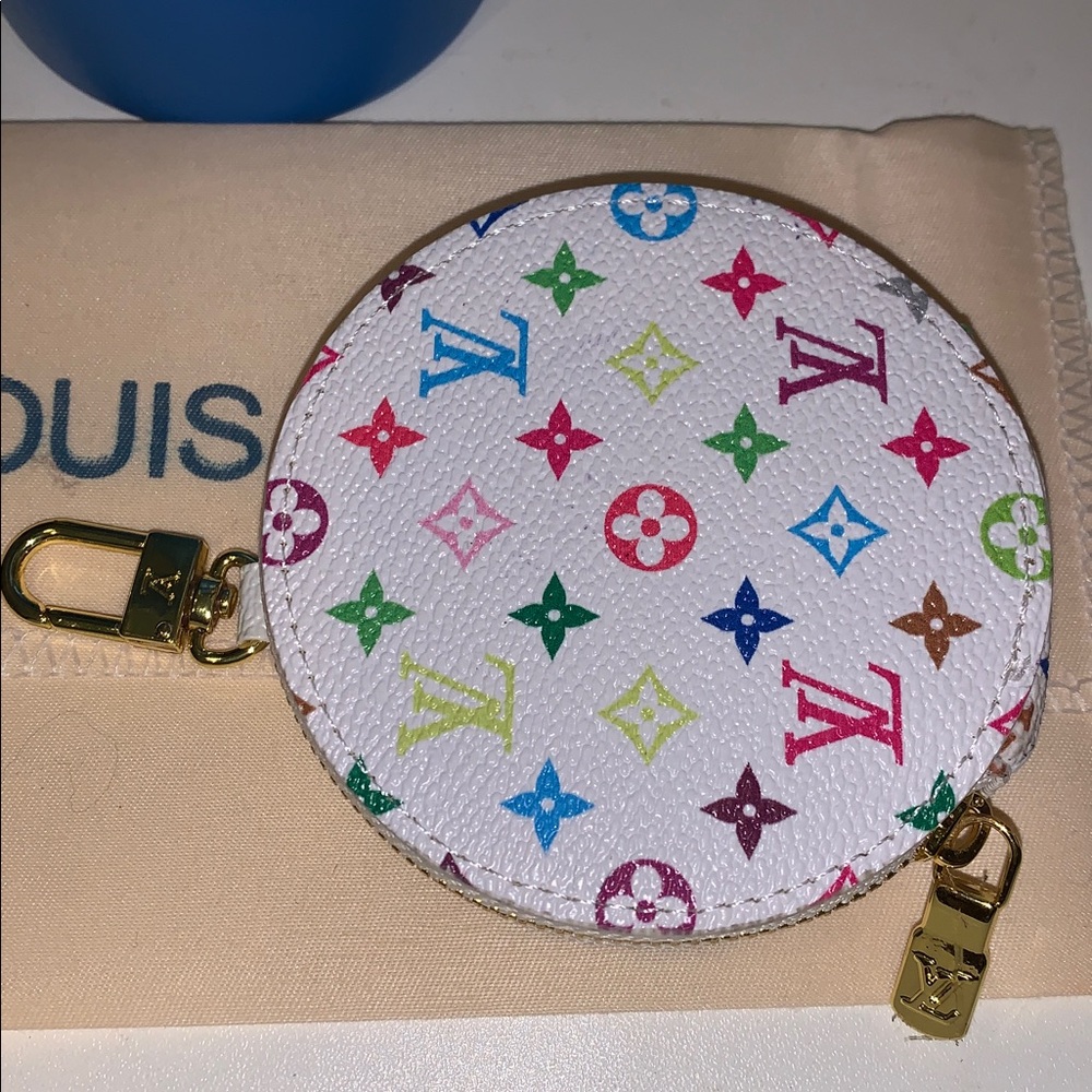 Louis Vuitton Multicolor Monogram Round Coin Purse - White/Multi - Picture 2 of 5